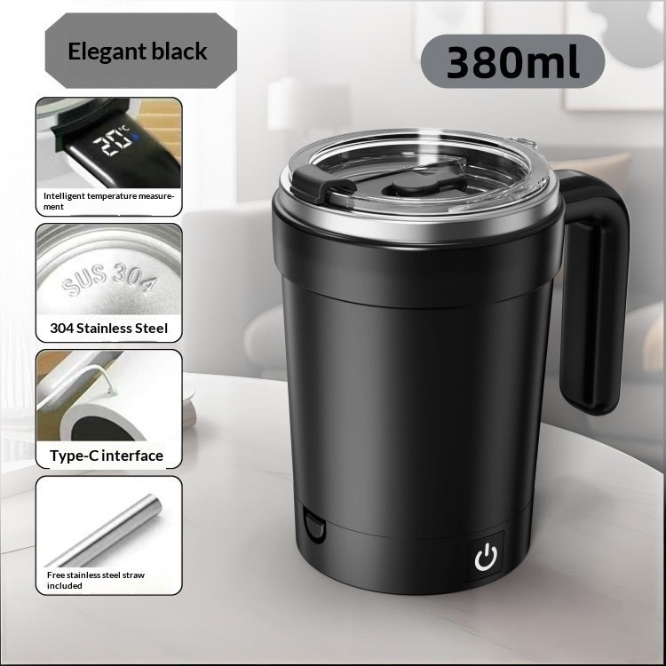 Intelligent Temperature Measuring Magnetic Force Auto Stirring Mug