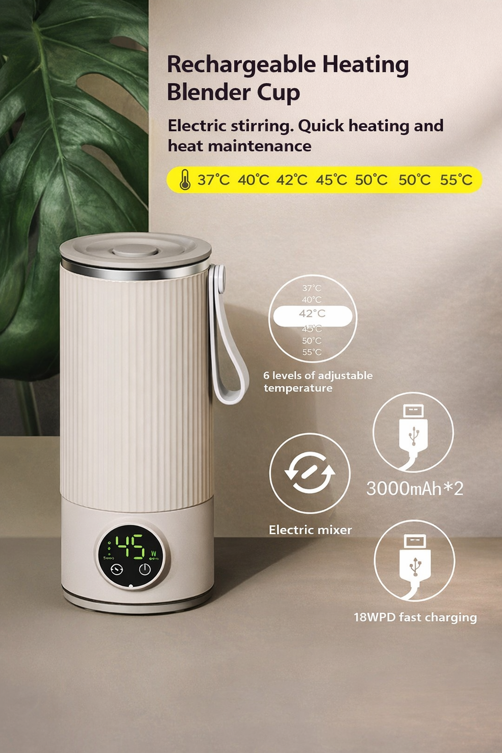 Koiko TempFlow™ Smart Heating Mug